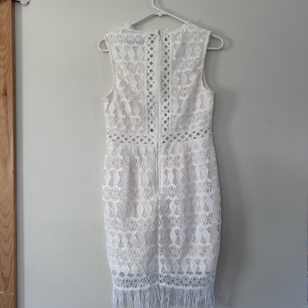 🌺Lulus Bodycon Formal Lace Dress with Fringe - Picture 14 of 16
